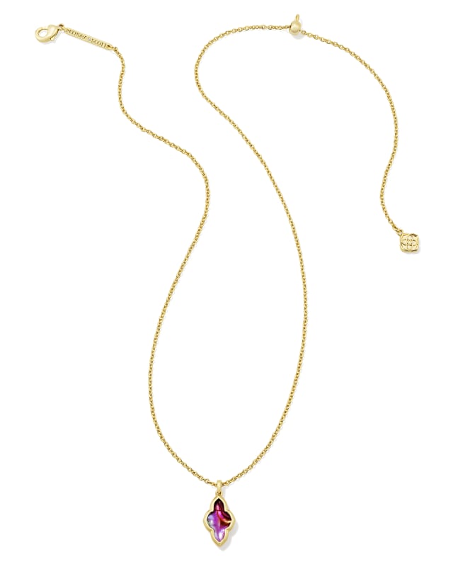 Framed Abbie Short Pendant Necklace in Gold image number 2.0