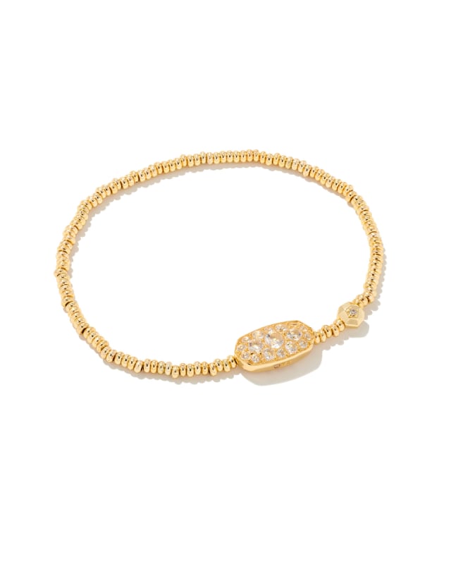 Grayson Gold Crystal Stretch Bracelet in White Crystal image number 0