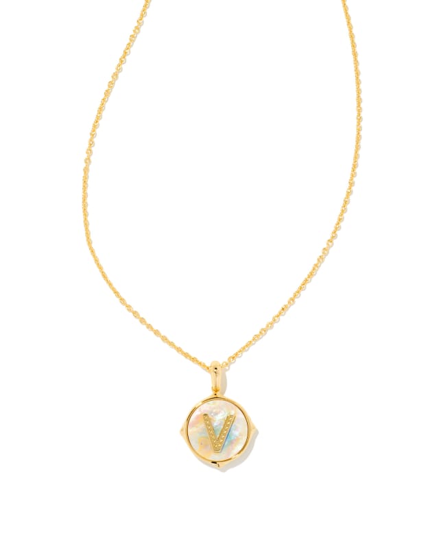 Kendra Scott Letter Disc Pendant Necklace