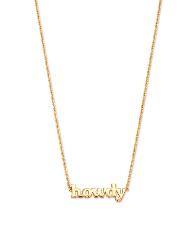 Howdy Pendant Necklace in 18k Yellow Gold Vermeil image number 0.0