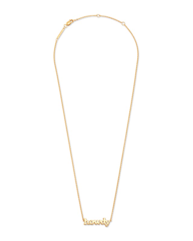 Howdy Pendant Necklace in 18k Yellow Gold Vermeil image number 1.0