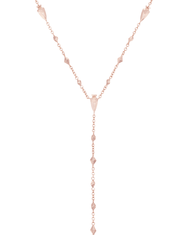 Kendra Scott Shea Lariat Necklace in Rose Gold