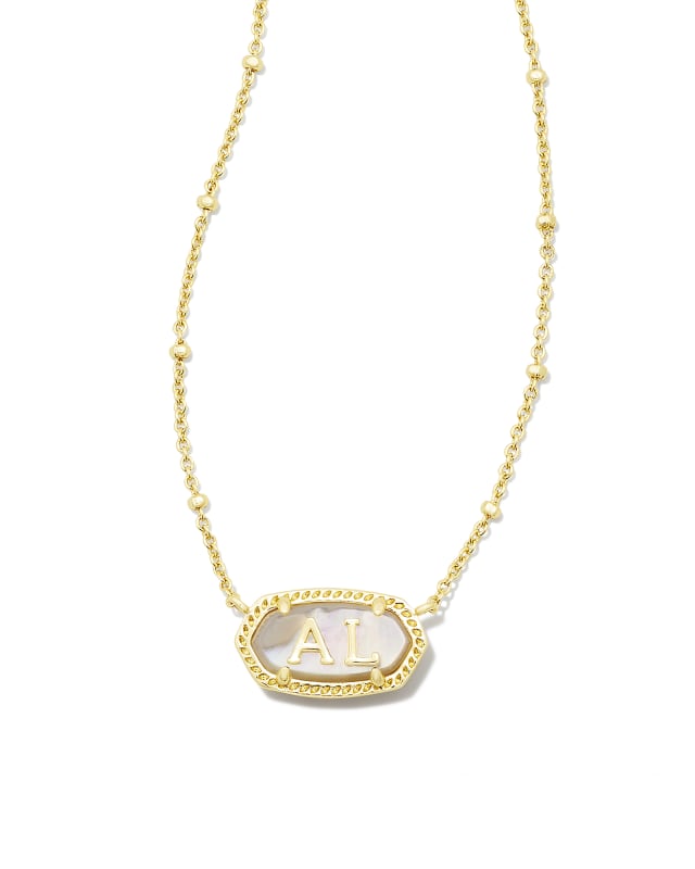 Elisa Gold Alabama Necklace in Ivory Mother-of-Pearl image number 0.0