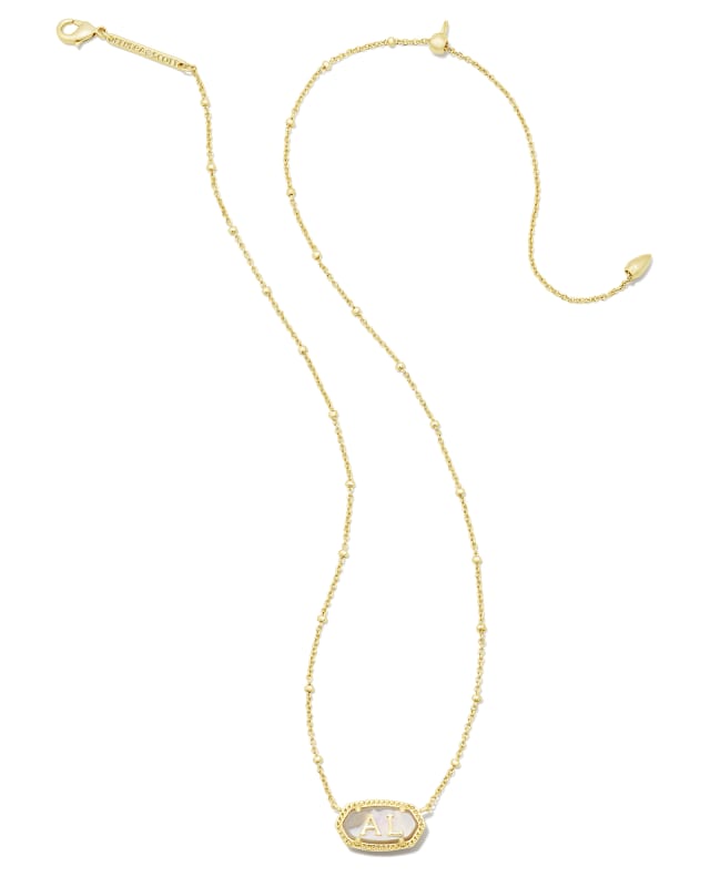 Elisa Gold Alabama Necklace in Ivory Mother-of-Pearl image number 1.0