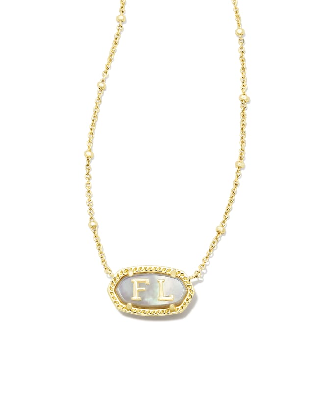 Elisa Gold Florida Necklace in Ivory Mother-of-Pearl image number 0.0
