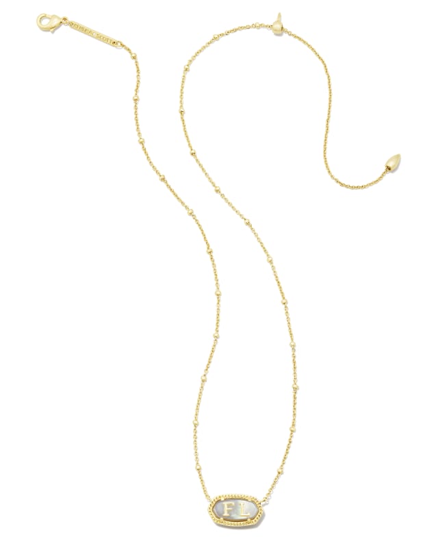 Elisa Gold Florida Necklace in Ivory Mother-of-Pearl image number 1.0