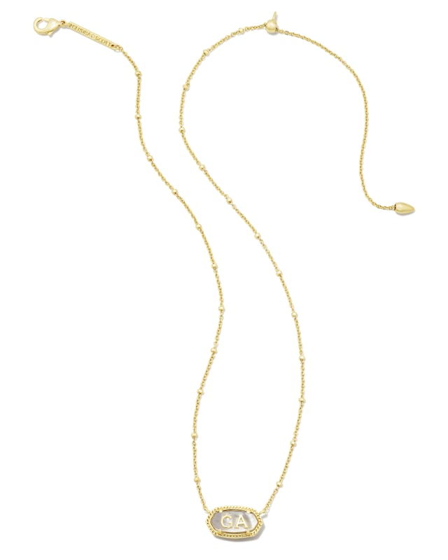 Elisa Gold Georgia Necklace in Ivory Mother-of-Pearl image number 1.0