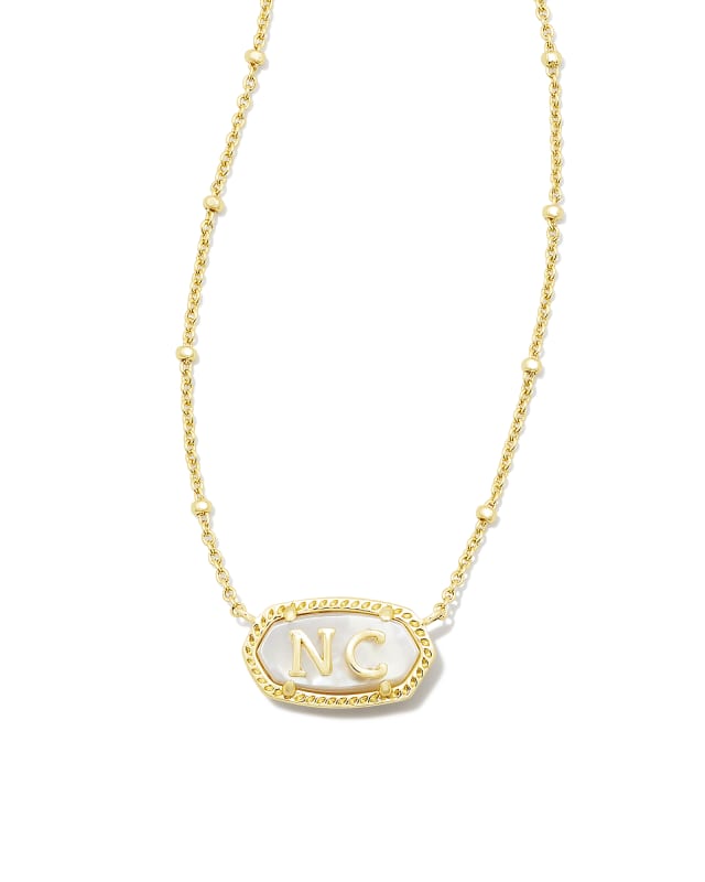 Elisa Gold North Carolina Necklace in Ivory Mother-of-Pearl image number 0.0