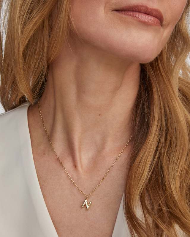 CRYSTAL LETTER CHARM GOLD CRYSTAL LETTER CHARM GOLD