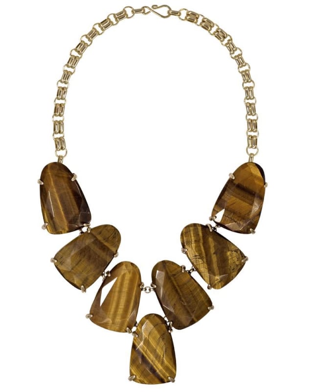 Harlow Statement Necklace in Tiger's Eye image number 0.0