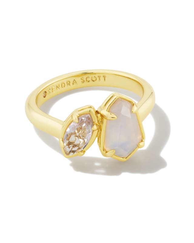 Alexandria Gold Cocktail Ring in Neutral Mix image number 0.0