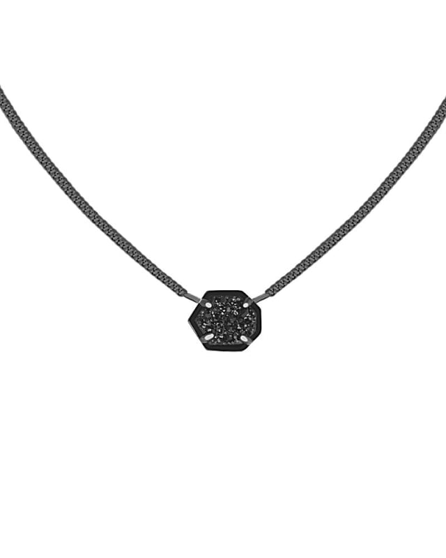 Mabel Pendant Necklace in Gunmetal image number 0.0