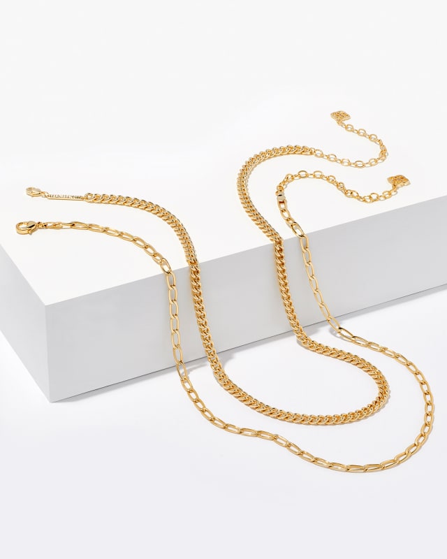 Pack of 2 chain necklaces 18k - Women