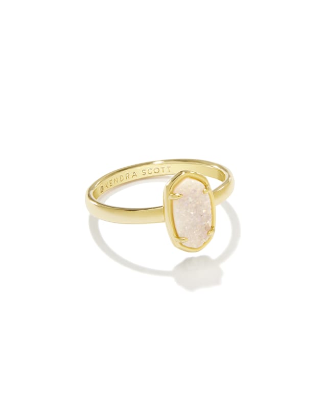 Grayson Gold Band Ring in Iridescent Drusy image number 0.0