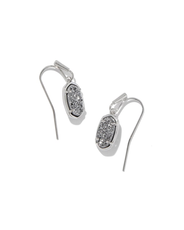 Grayson Silver Drop Earrings in Platinum Drusy image number 0.0