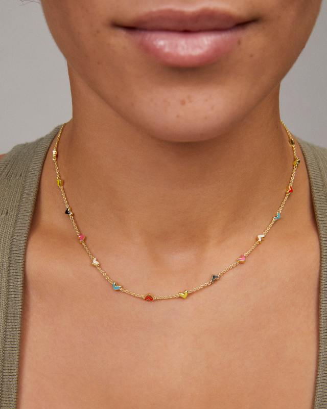 Haven Heart Gold Strand Necklace in Multi Mix | Kendra Scott