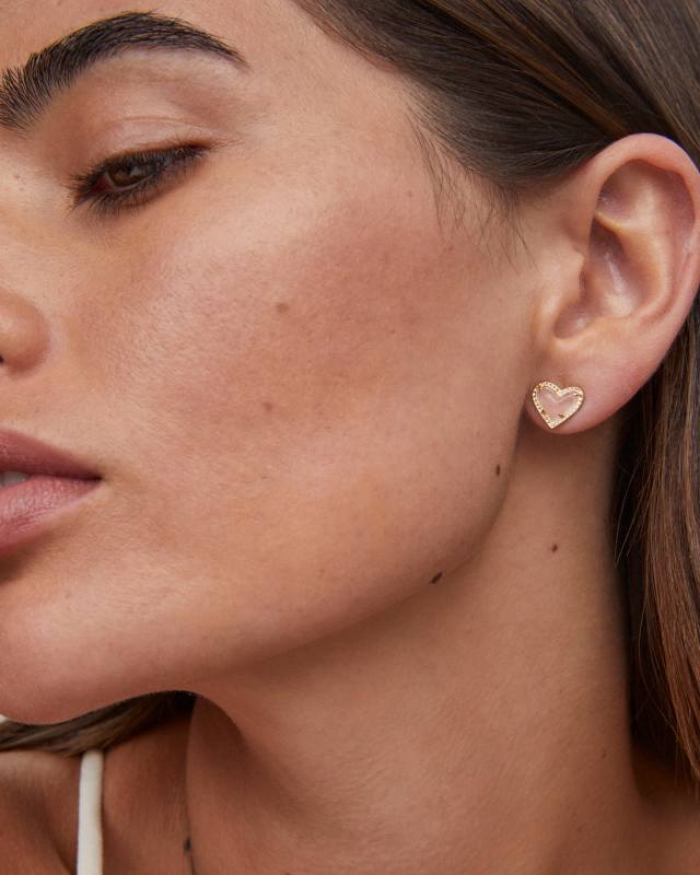 Rose Gold Heart & Stud Rose Gold Heart & Stud