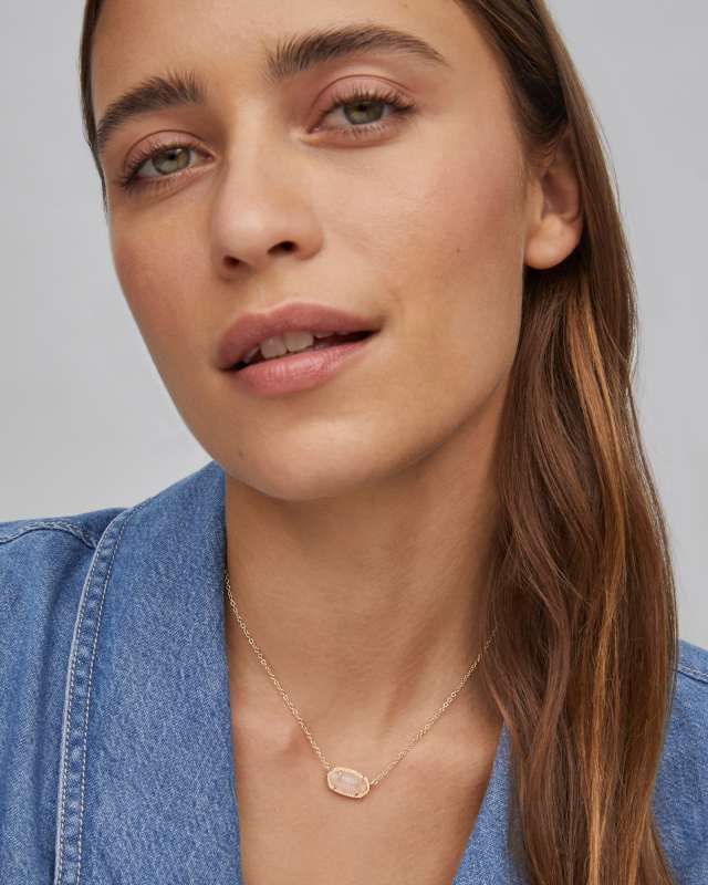 ROSE QUARTZ NECKLACE GOLD ROSE QUARTZ NECKLACE GOLD