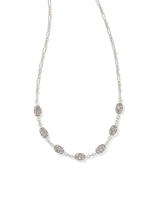 Emilie Silver Strand Necklace in Platinum Drusy | Kendra Scott