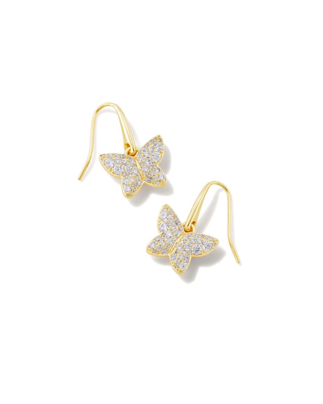 Lillia Crystal Butterfly Drop Earrings image number 0.0