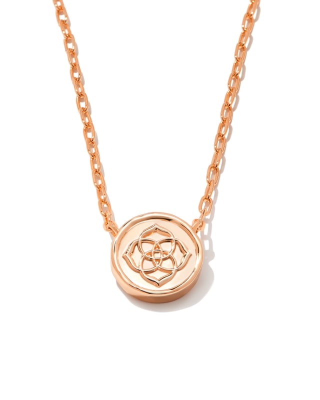 Stamped Dira Rose Gold Pendant Necklace in Golden Abalone image number 2.0