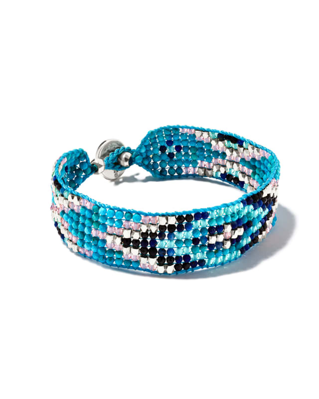 Britt Silver Beaded Bracelet in Turquoise Mix image number 0.0