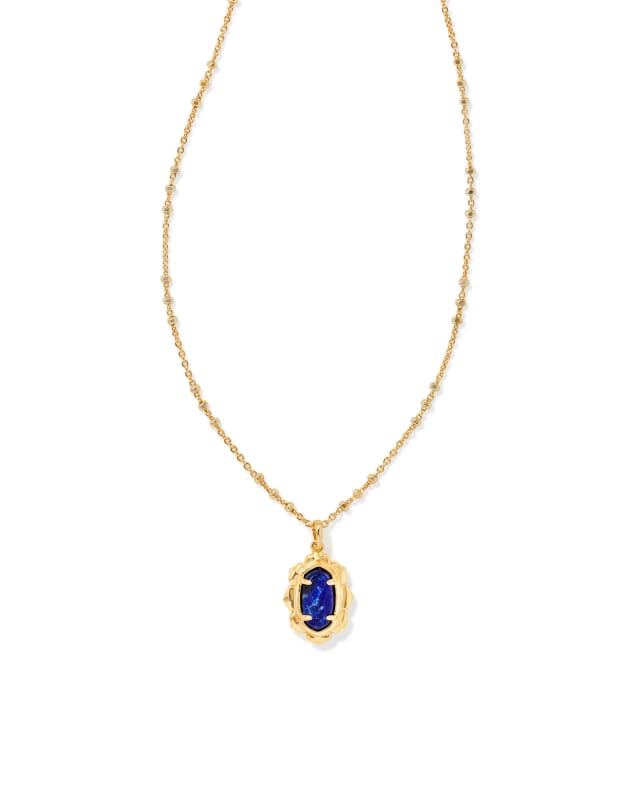 Piper Gold Pendant Necklace in Blue Lapis image number 0.0