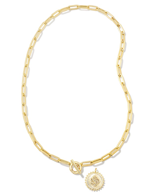 Brielle Convertible Medallion Chain Necklace in Gold image number 2.0