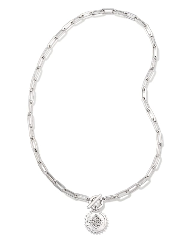 Brielle Convertible Medallion Chain Necklace in Silver image number 0.0