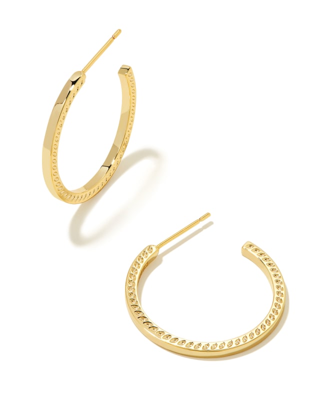 Sylvie Small Hoop Earrings in Gold image number 0.0