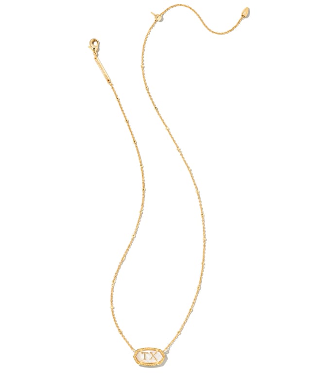Elisa Gold Texas Necklace in Ivory Mother-of-Pearl image number 2.0