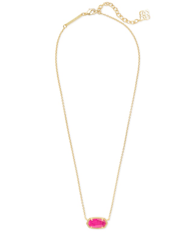 Elisa Gold Pendant Necklace in Azalea Illusion image number 1
