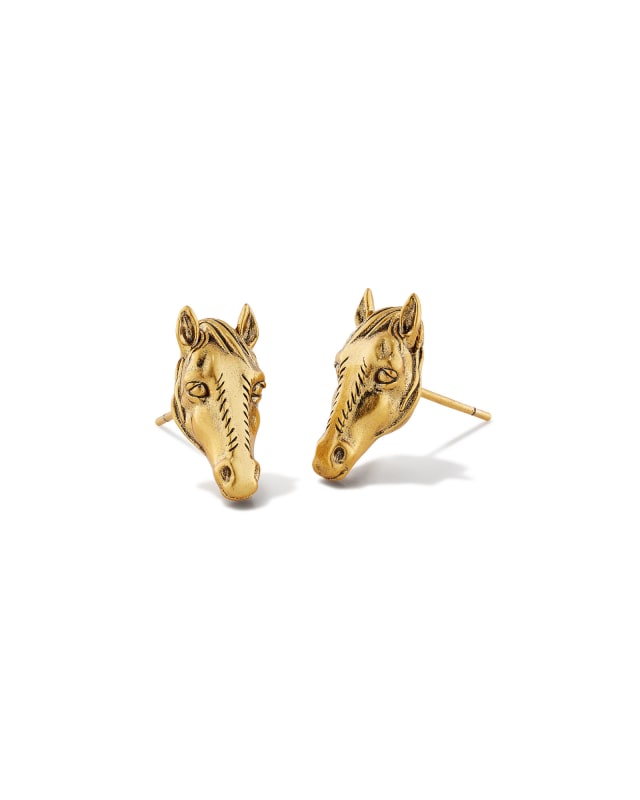 Beau Stud Earrings in Vintage Gold image number 0.0