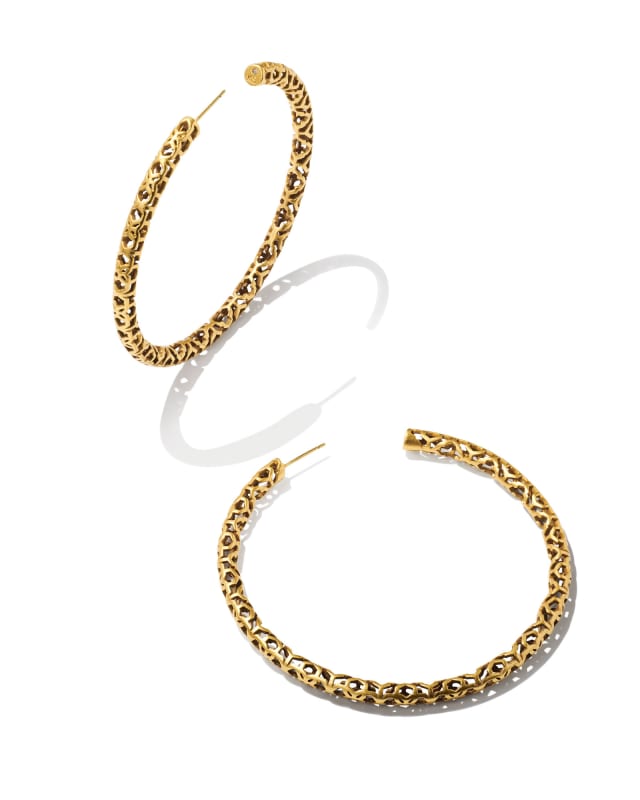 Maggie Hoop Earrings in Vintage Gold image number 0.0