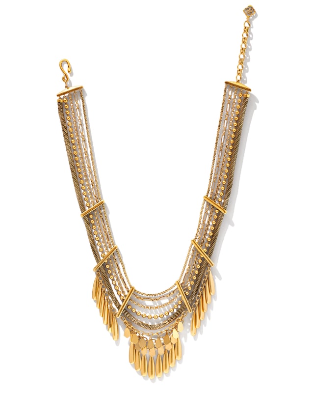 Sydney Statement Necklace in Vintage Gold image number 2.0