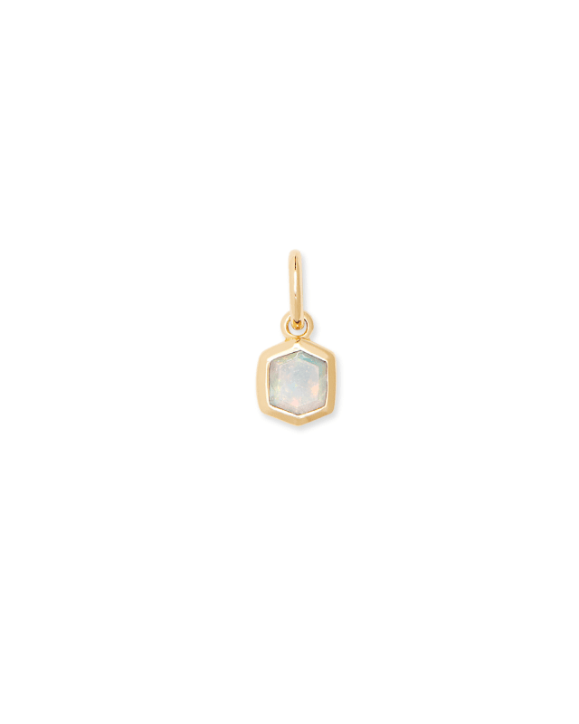 Davie 18k Gold Vermeil Charm in White Opal image number 0.0