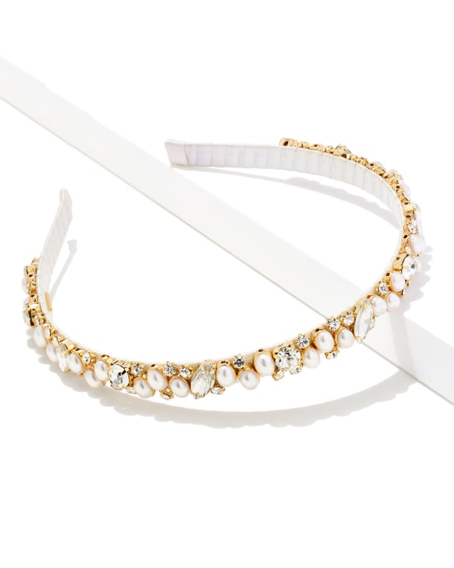 Pearl & Crystal Headband image number 0.0