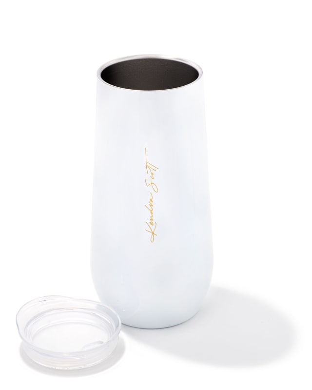 Mrs. Champagne Tumbler in White