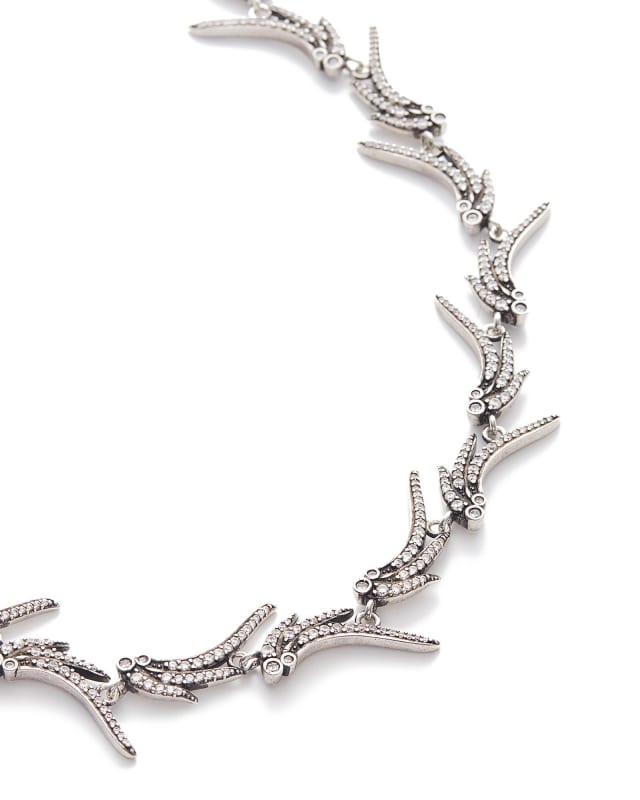 Cleo Collar Necklace in Antique Silver image number 2
