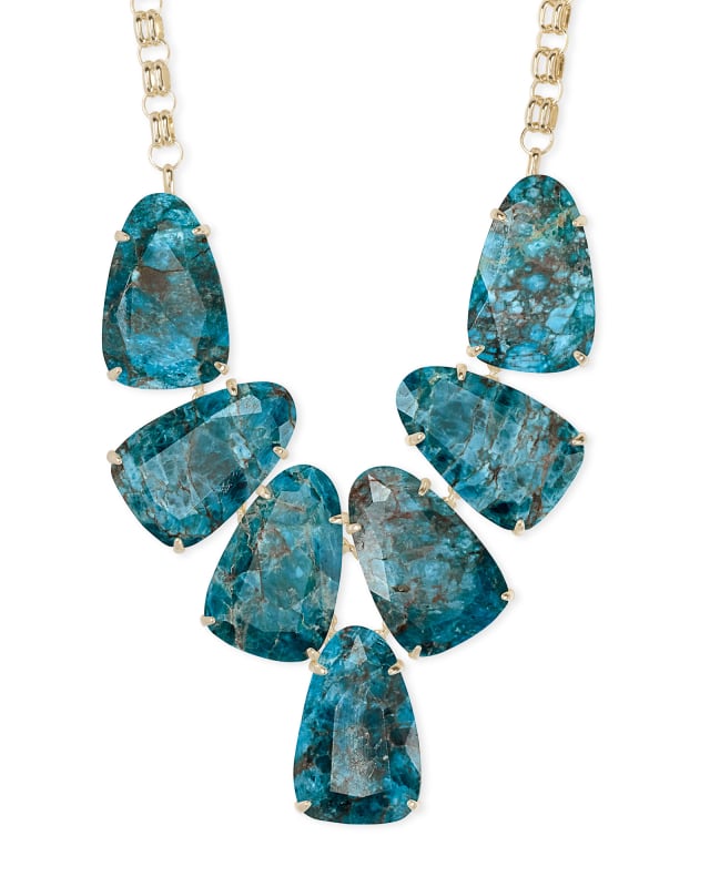 Kendra Scott Harlow Statement Necklace in Bronze Veined Turquoise