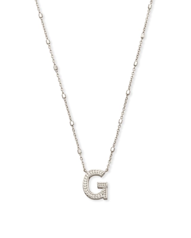 Letter G Pendant Necklace in Silver image number 0.0