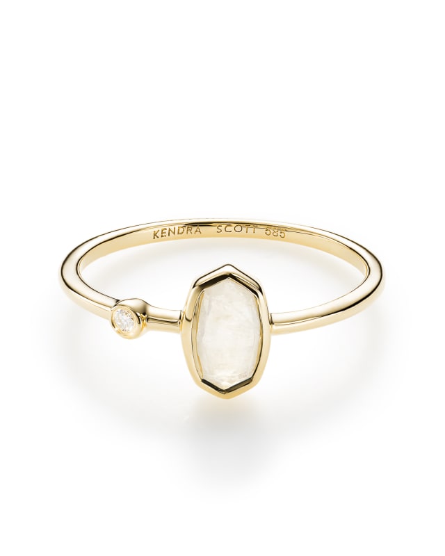 Chastain Ring in Rainbow Moonstone and 14k Yellow Gold  image number 0.0