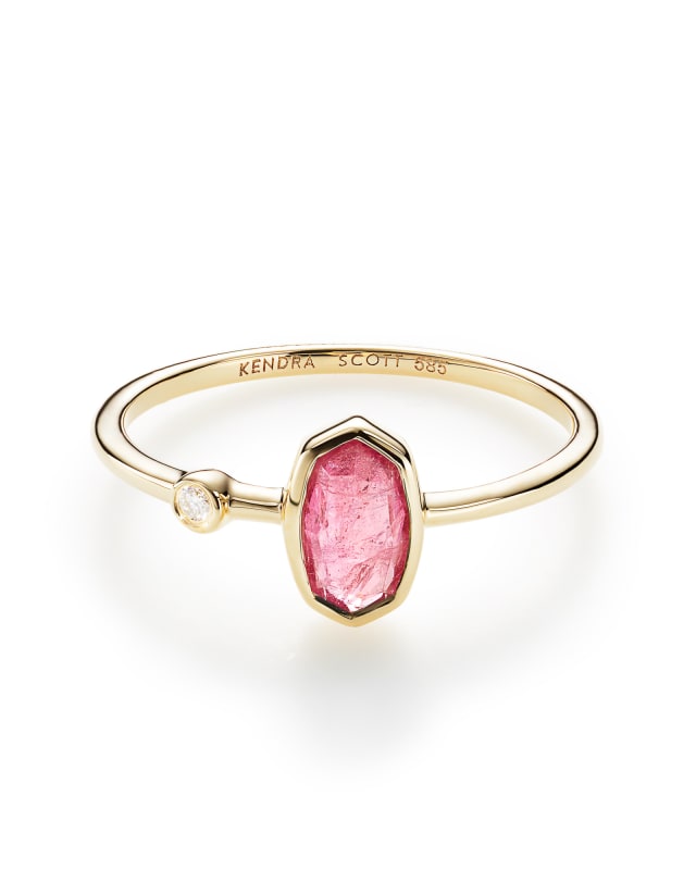 Chastain Ring in Pink Tourmaline and 14k Yellow Gold  image number 0.0