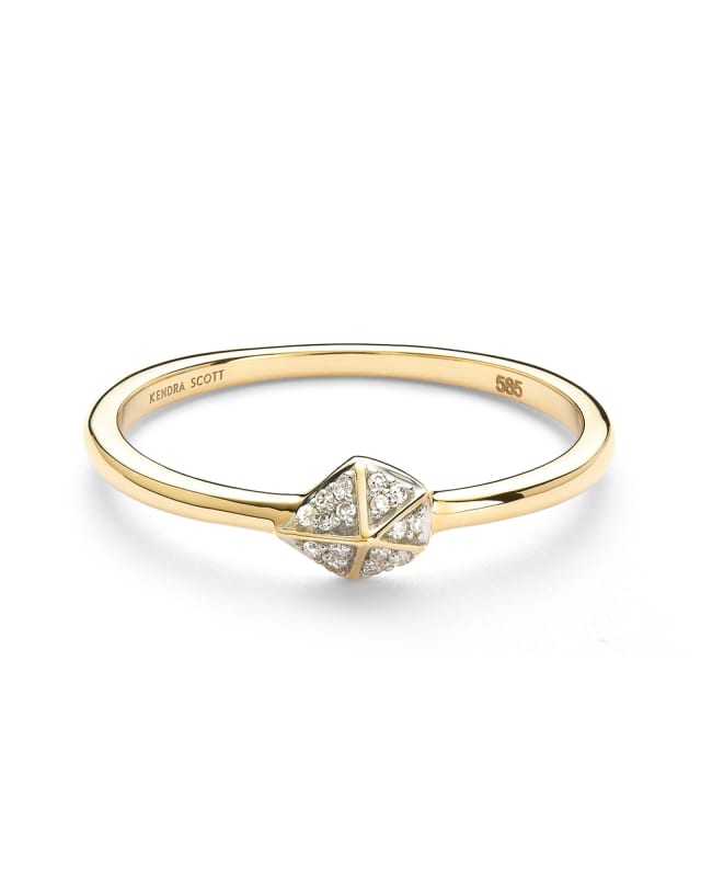 Fazia 14k Yellow Gold Ring in White Diamond image number 0.0