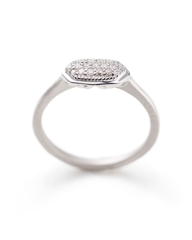 Isa Ring in Pave Diamond and 14k White Gold image number 2.0