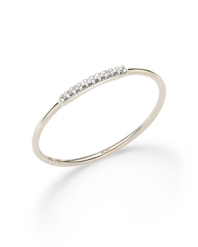 Mila 14K White Gold Ring in White Diamond image number 2.0