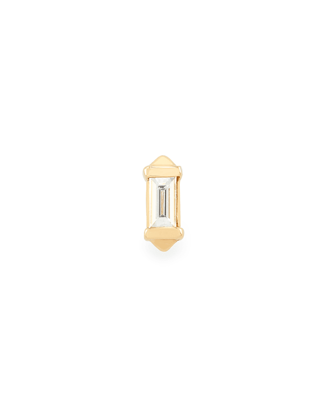 Orion Mini 14k Yellow Gold Single Stud Earring in White Diamond