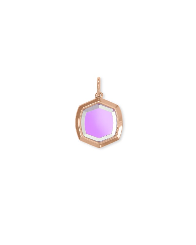Davis 18k Rose Gold Vermeil Charm in Dichroic Glass image number 0