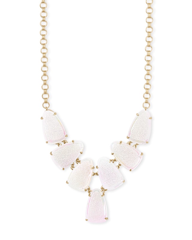 Harlie Gold Statement Necklace in Iridescent Drusy image number 0.0