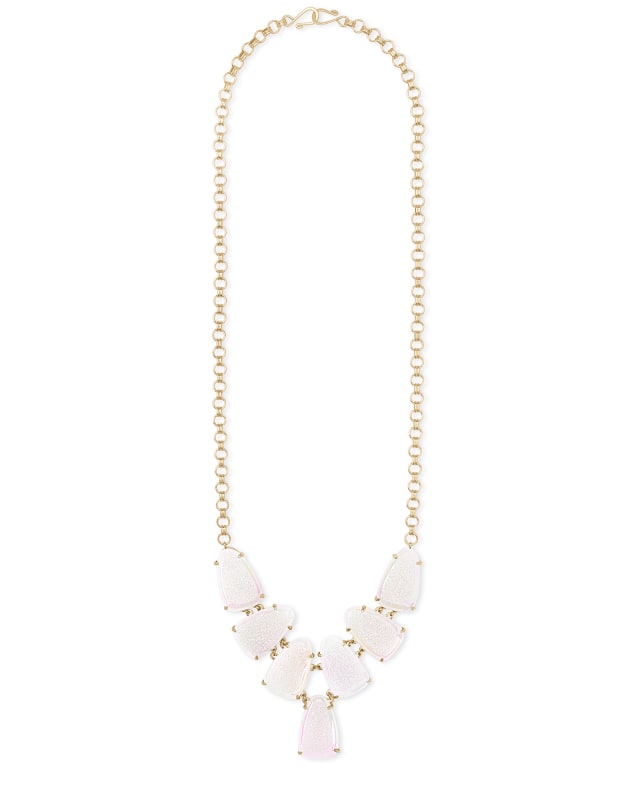 Harlie Gold Statement Necklace in Iridescent Drusy image number 1.0